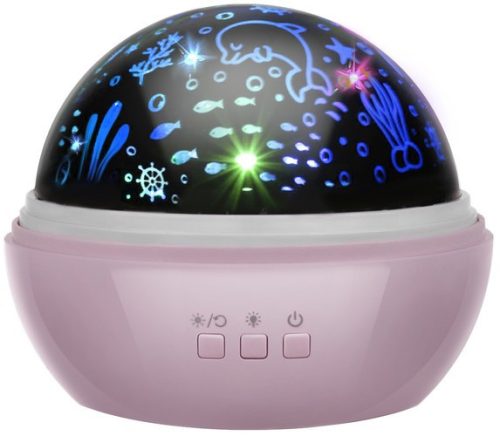 Forgó csillagfényes prémium lámpa, pink