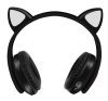 Vezeték nélküli fejhallgató macskafüllel - fekete