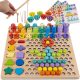 180+ elemből álló oktató játék fa puzzle