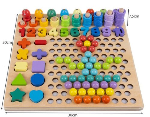 180+ elemből álló oktató játék fa puzzle