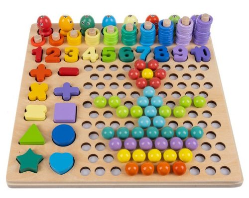 180+ elemből álló oktató játék fa puzzle