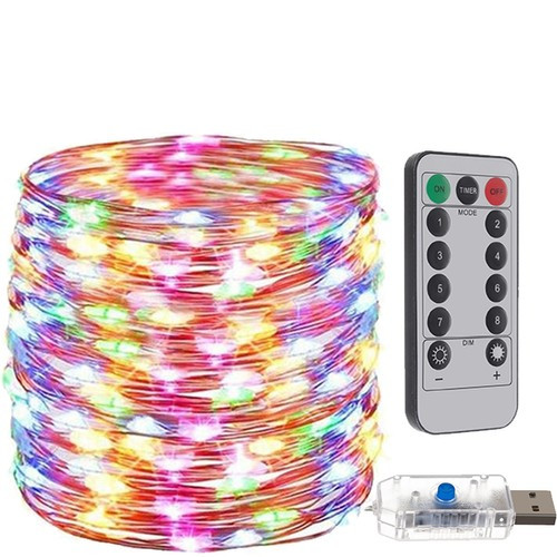USB karácsonyi fények - vezetékek 300 LED többszínű