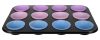 Tepsi muffinsütéshez (35x26,5x3 cm) + 12 db szilikon forma
