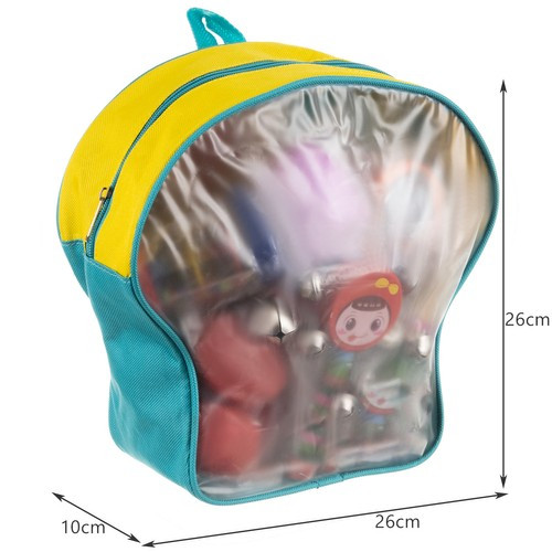 Fa hangszerek gyerekeknek, hátizsákkal