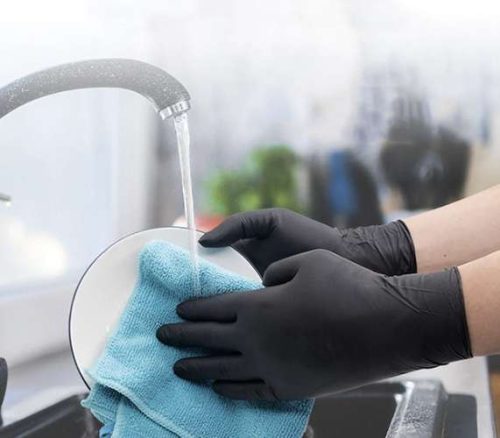 Nitril kesztyű 100 db- L - fekete