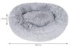 Hairy dog bed 60 cm - gray
