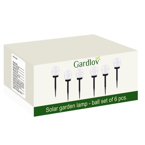 Napelemes kerti lámpa - 6 db-os golyós készlet.