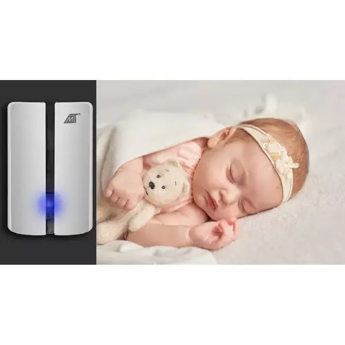 Vezeték nélküli ajtócsengő, 51 csengőhanggal, fehér, vízálló