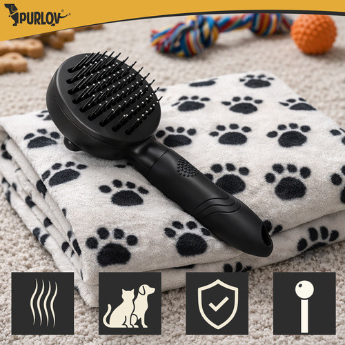 Öntisztító állatszőr kefe ergonomikus nyéllel - Öntisztító szőr kefe