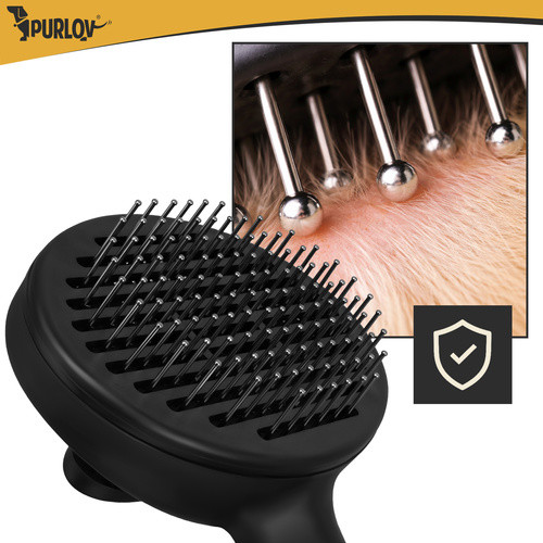 Öntisztító állatszőr kefe ergonomikus nyéllel - Öntisztító szőr kefe