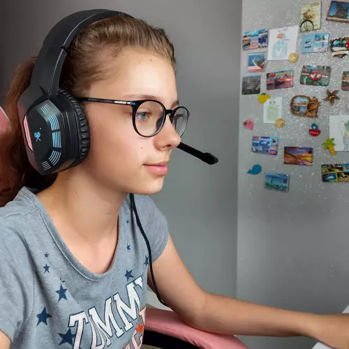 Dunmoon 5.1-es gamer világító fejhallgató mikrofonnal