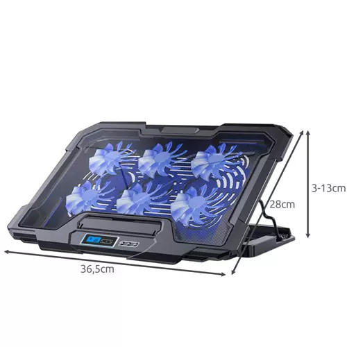 Izoxis laptop hűtőpárna, 36,5 x 28 x 3 cm