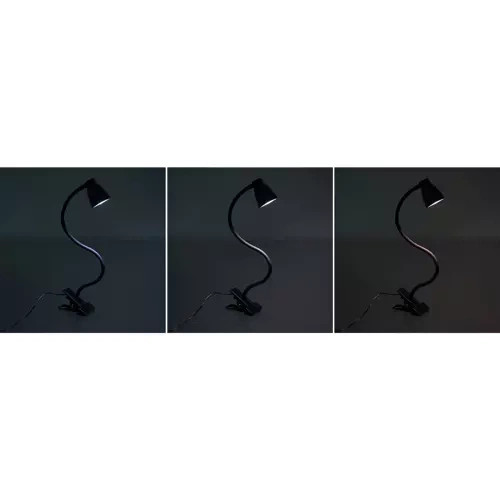 Asztali lámpa klipszel - fekete Izoxis 19454