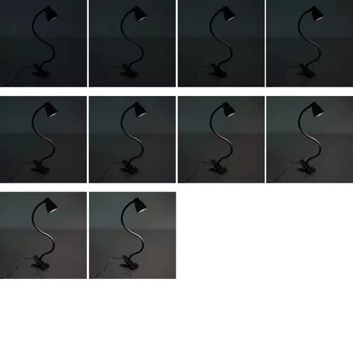 Asztali lámpa klipszel - fekete Izoxis 19454