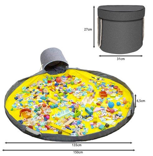 Kosár játékokhoz / blokkok szőnyeggel Kruzzel 19556