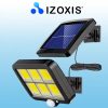 120 COB LED-es különálló napelemes reflektor, mozgásérzékelővel, IP67