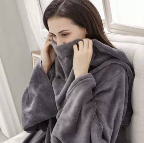 Pihe-puha blúz-köntös világosszürke