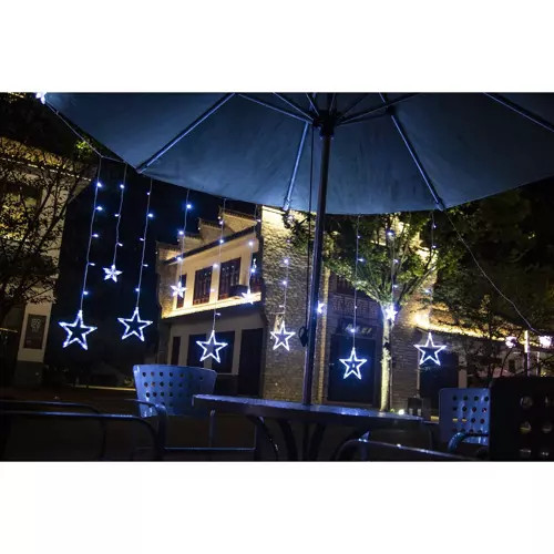 Fényfüggöny 138 LED USB - hideg fehér KŚ19752