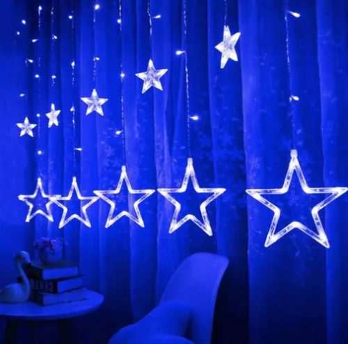 Fényfüggöny 138 LED USB - hideg fehér KŚ19752