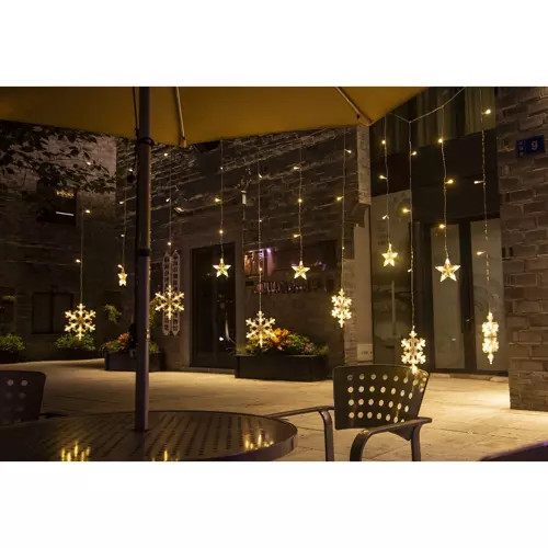 Fényfüggöny 138 LED USB meleg fehér KŚ19746