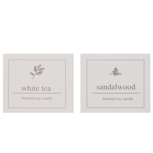 DIY gyertyakészítő készlet - 2 db- fehér-bambusz