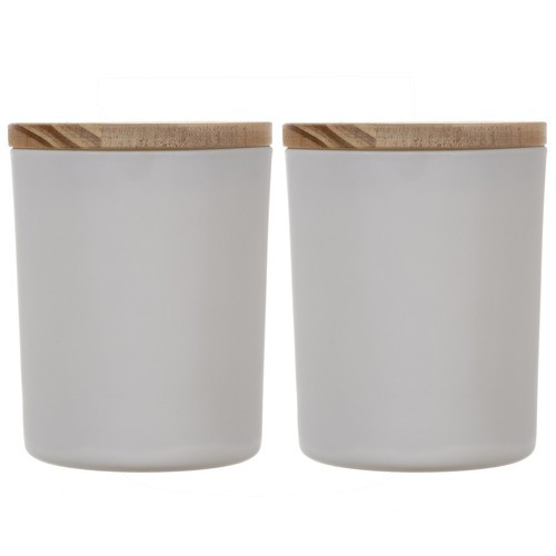 DIY gyertyakészítő készlet - 2 db- fehér-bambusz