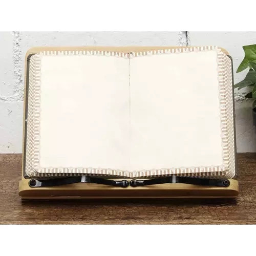 Malatec bambusz+fém könyvállvány/állvány