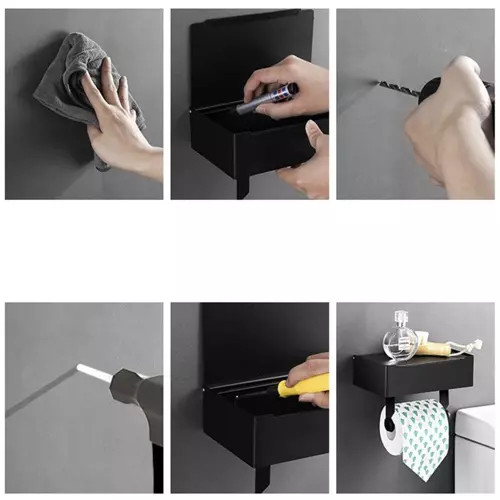 Ruhhy 20178 WC-papír tartó polccal