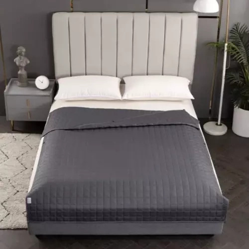 Súlyozott Takaró 150x200 cm,  - Szürke, Pamut Huzat, Üveggyöngy Töltet, PP Szálak, Nem Szőtt Anyag, PVC