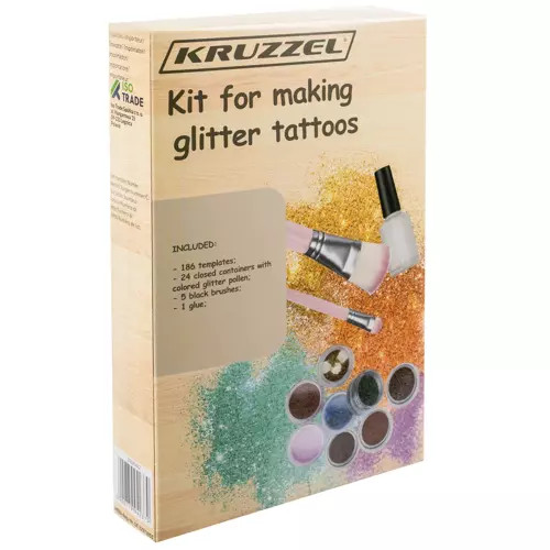 Csillamtetováló készlet, 24 szín, 186 sablon