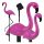 3 db-os flamingó napelemes lámpa, IP44, 52 x 20 cm/flamingó