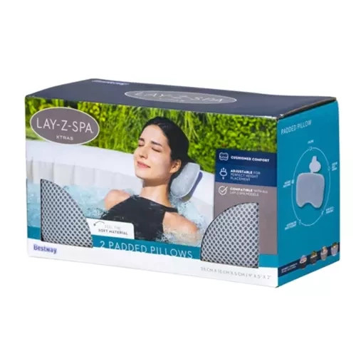 Bestway 60316 Jacuzzi Fejtámla - 2 db, Szürke, Lay-Z-Spa Kompatibilis