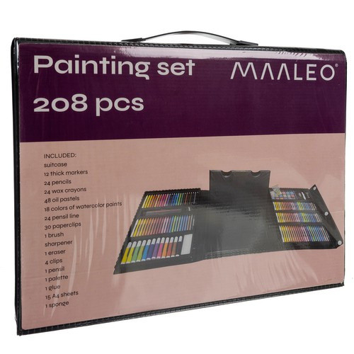Festőkészlet bőröndben - 208 db Maaleo 21645