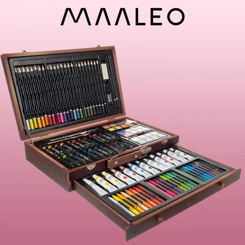 Festőkészlet bőröndben - 117 db Maaleo 21644