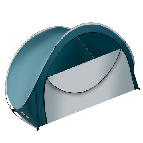 Pop-up kerek nagy strandsátor, 200x120x110cm, kék-szürke, Trizand