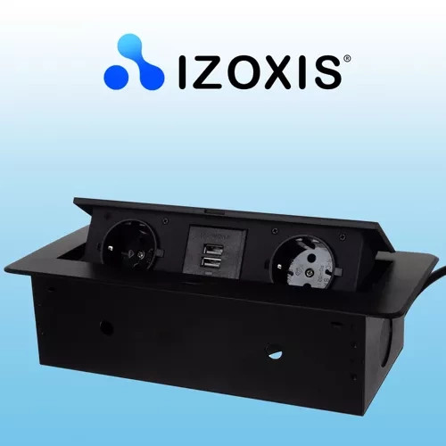 2x konnektor + 2x USB aljzatos elosztó, asztalba rejthető