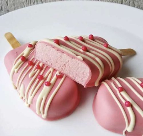 4 db-os szilikon jégkrém készítő forma + 50 db fa pálcika