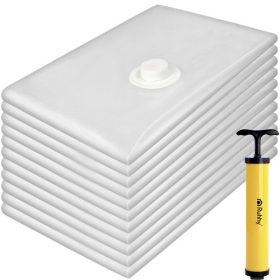   50x70 cm Ruhhy Vákuumos Tárolózsák Szett 10 db-os Kézipumpával - 21946