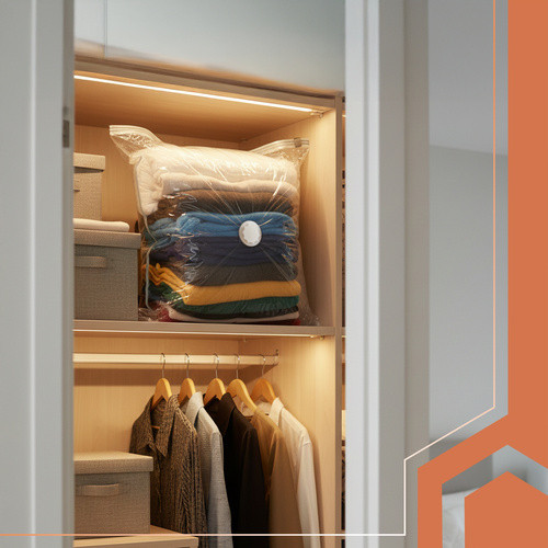 50x70 cm Ruhhy Vákuumos Tárolózsák Szett 10 db-os Kézipumpával - 21946