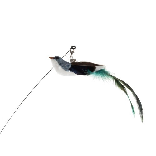 Macskajáték madárkával, tapadókoronggal rögzíthető, 95 cm