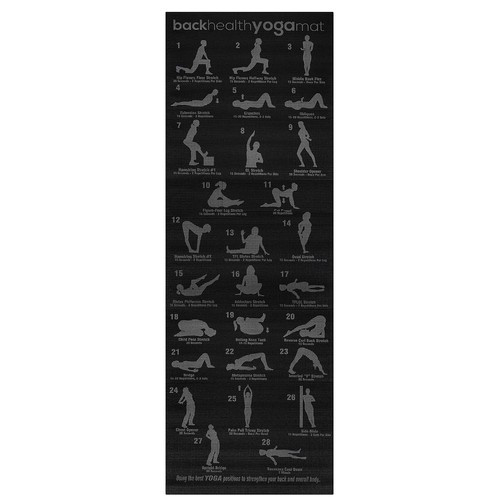 Jóga fitnesz szőnyeg edzéstervvel 22974