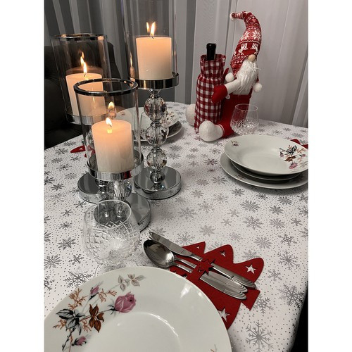 12 db-os karácsonyfa alakú evőeszköz tartó szett terítéshez