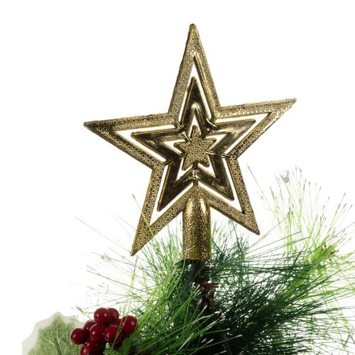 45 cm-es mini mű karácsonyfa, díszítéssel