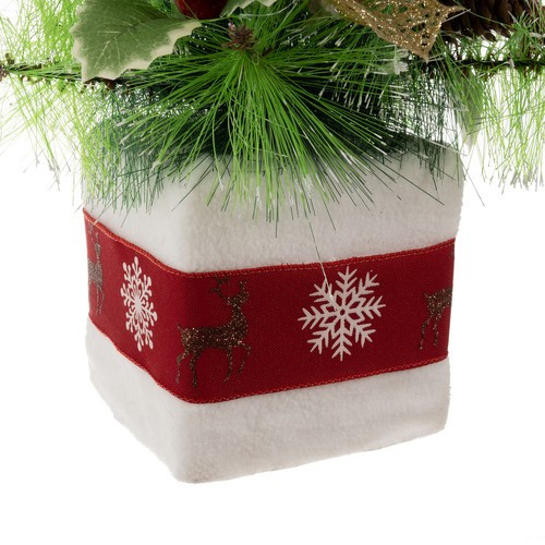 45 cm-es mini mű karácsonyfa, díszítéssel