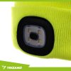 Téli kétrétegű sapka USB-s zseblámpával, neonsárga, Trizand 22663