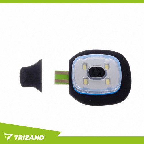 Téli kétrétegű sapka USB-s zseblámpával, neonsárga, Trizand 22663