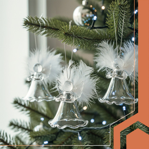 Átlátszó csecsebecsék - angyalkák, 6 db. Ruhhy 22497