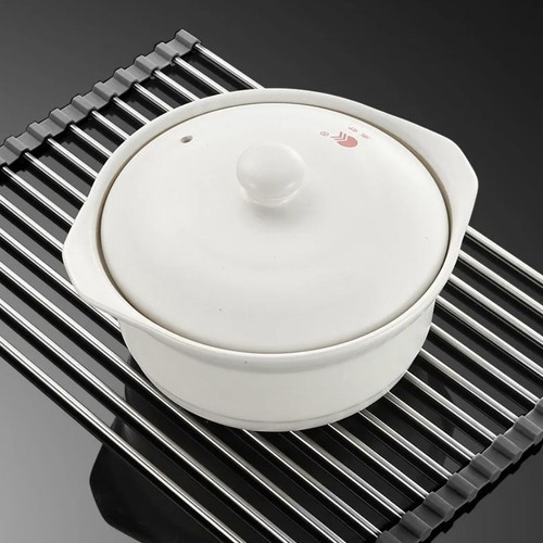 Edényszárító/lefolyó - összehúzható, szilikon szélekkel