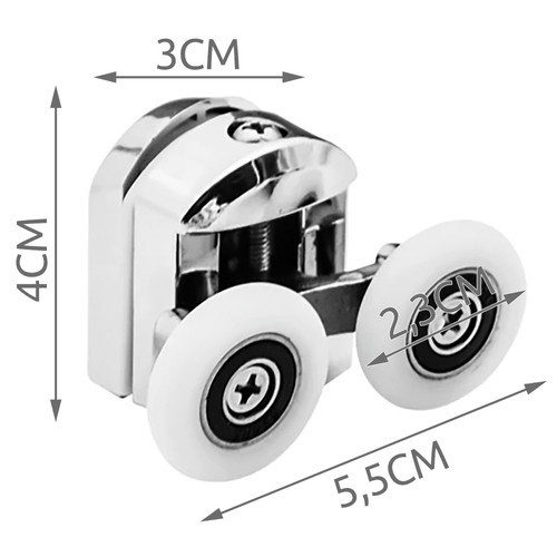 Görgők a zuhanykabinhoz, 8 db-os készlet