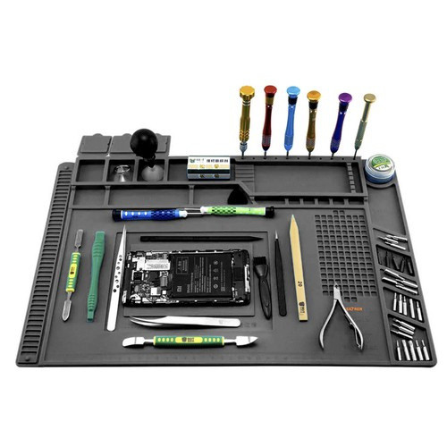 Szilikon szőnyeg műhelybe, 4 mágneses zsebbel, 30x40cm